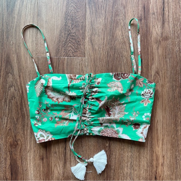 Cara Cara Maidstone Top Jacobean Mint Poplin Cotton XS - Picture 13 of 16